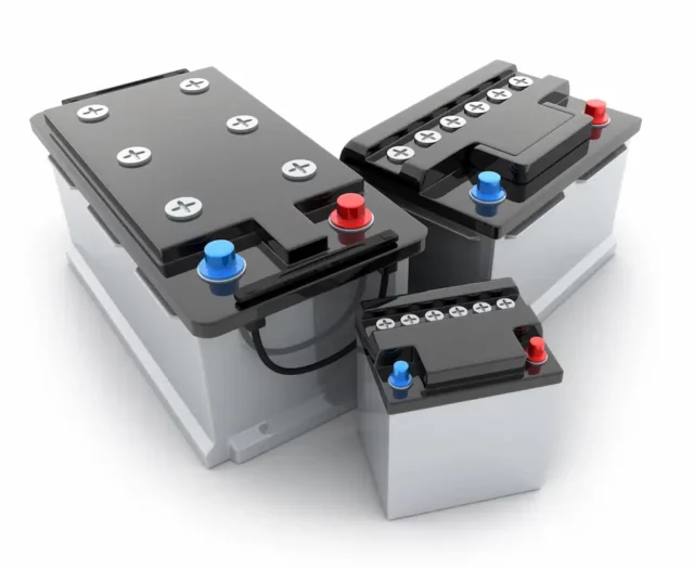 A range of different car batteries